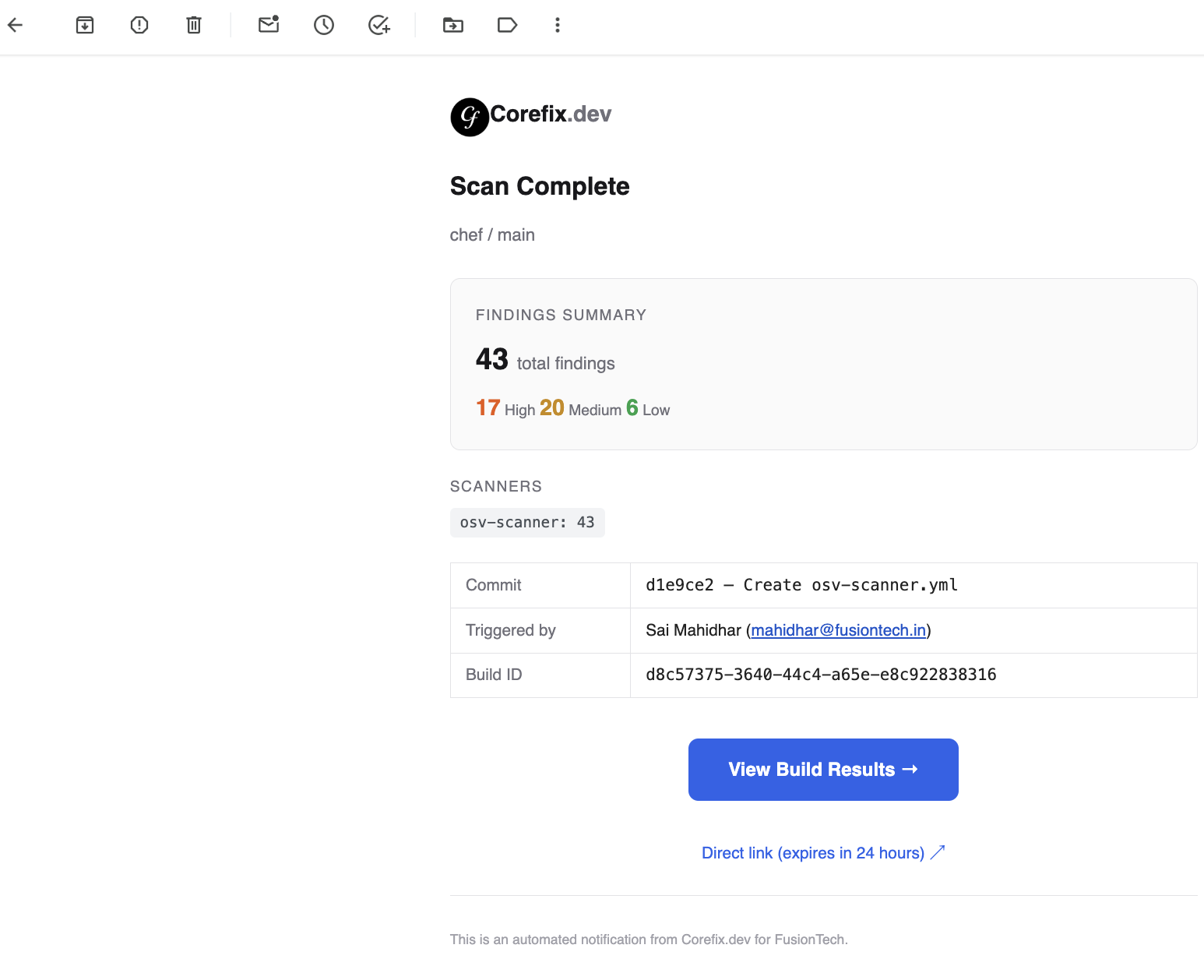Email Report