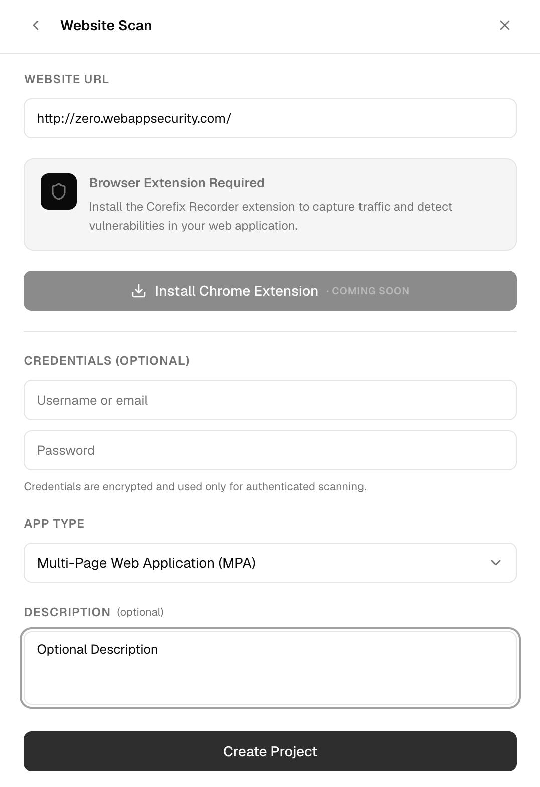 Webapp Settings